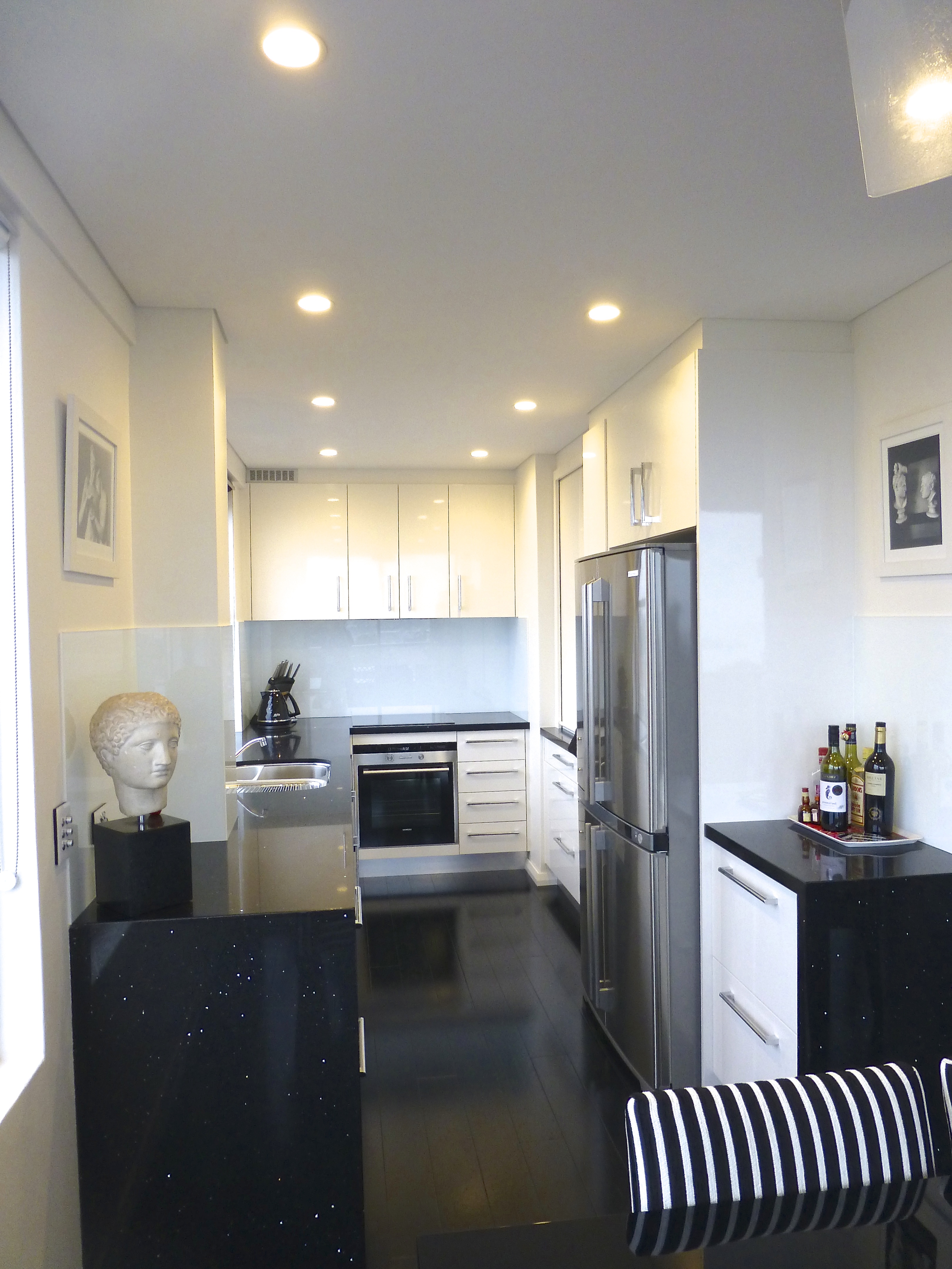 Black and White Compact Kitchen