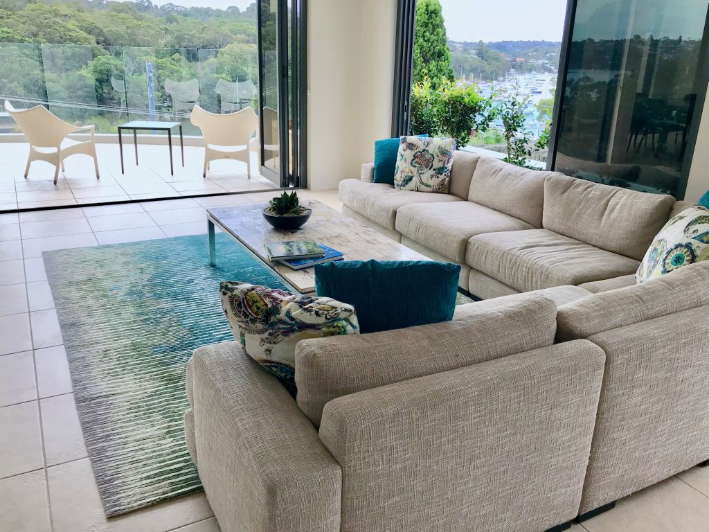 Indoor-Outdoor Living Space with Modular Sofa
